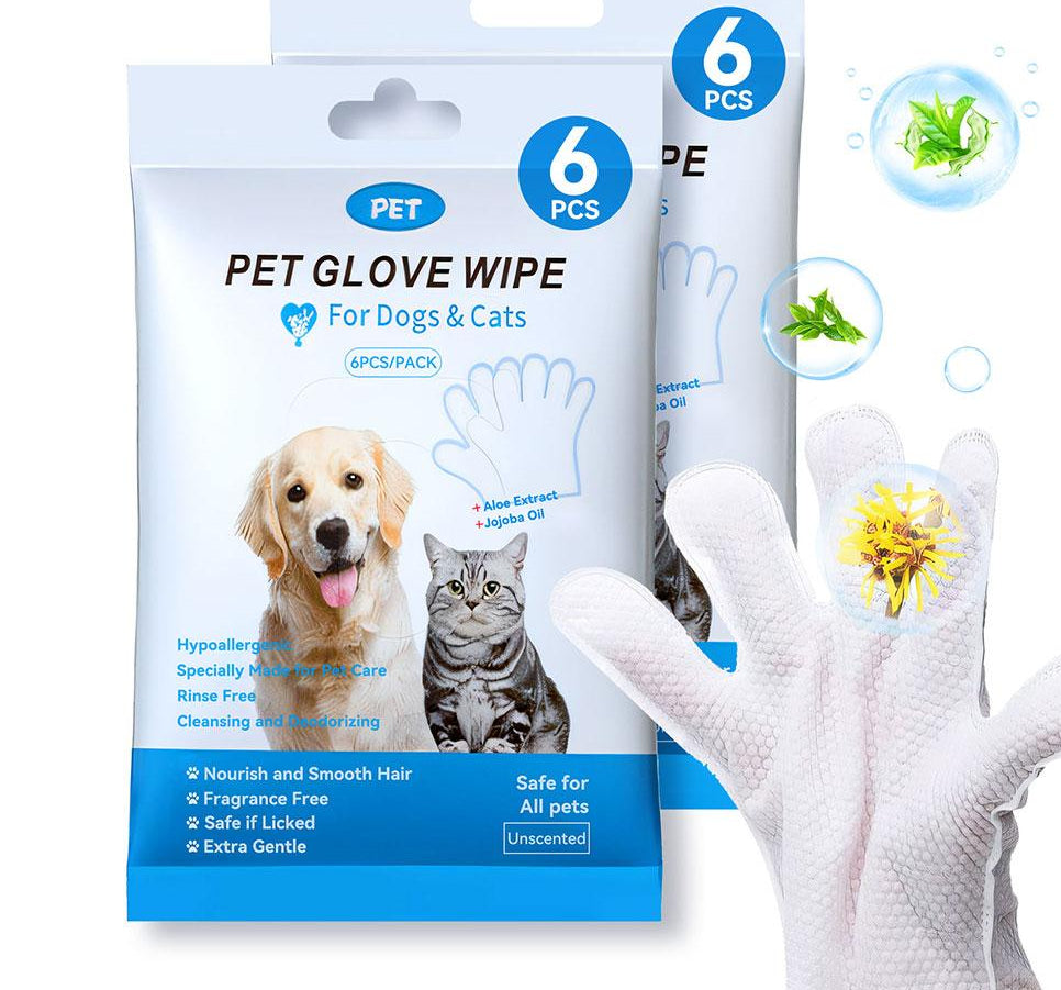KFX-8832701 Pet Cleaning Essentials Set: Disposable Gloves, Wipes, and Foot Foam