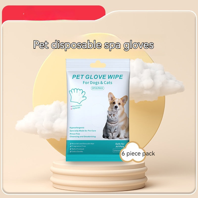KFX-8832701 Pet Cleaning Essentials Set: Disposable Gloves, Wipes, and Foot Foam