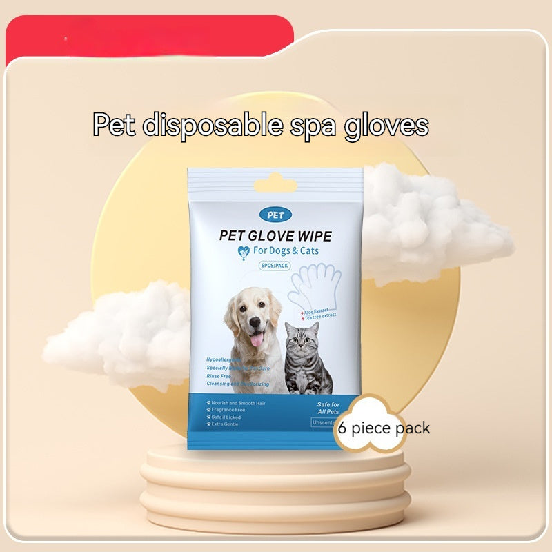 KFX-8832701 Pet Cleaning Essentials Set: Disposable Gloves, Wipes, and Foot Foam