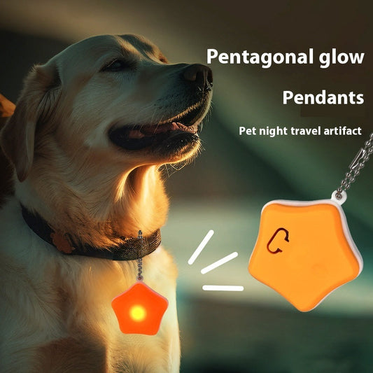 KFX-8833085 Pet Night Safety Light for Dogs and Cats - Rechargeable Silicone Pendant with Flashing Modes