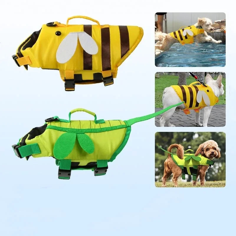 KFX-8834365 Reflective Dog Life Vest for Safety, Adjustable Swim Jacket for Pets