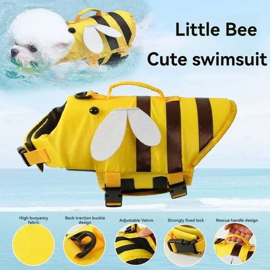KFX-8834365 Reflective Dog Life Vest for Safety, Adjustable Swim Jacket for Pets