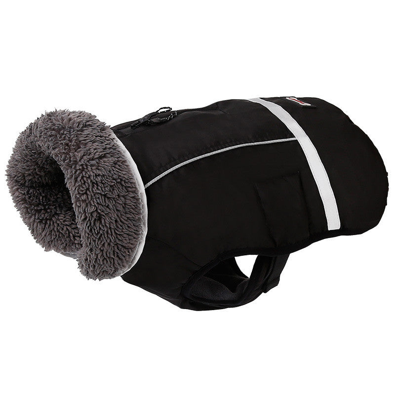 KFX-8836541 Reflective Waterproof Vest for Big Dogs - Warm Polar Fleece Lining, Comfortable Fit