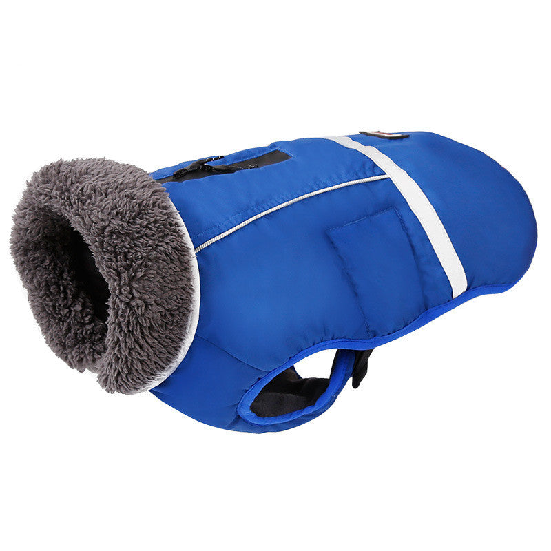 KFX-8836541 Reflective Waterproof Vest for Big Dogs - Warm Polar Fleece Lining, Comfortable Fit