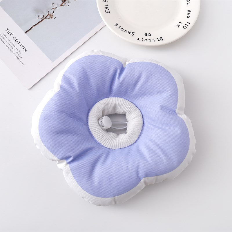 KFX-8838845 Soft Flower Circle Pet Bed for Cats and Small Dogs - Micro-Waterproof Fabric, Available in Yellow, Purple, and Pink