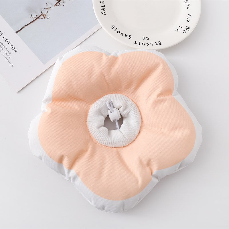 KFX-8838845 Soft Flower Circle Pet Bed for Cats and Small Dogs - Micro-Waterproof Fabric, Available in Yellow, Purple, and Pink