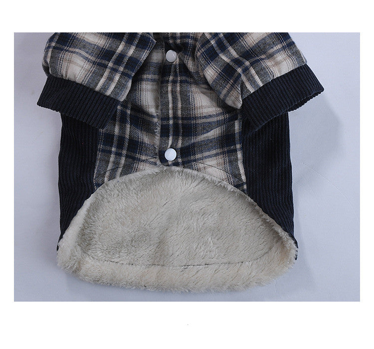 KFX-8841277 Cozy Cotton Cashmere Coat for Small Dogs - Teddy VIP Pomeranian Style