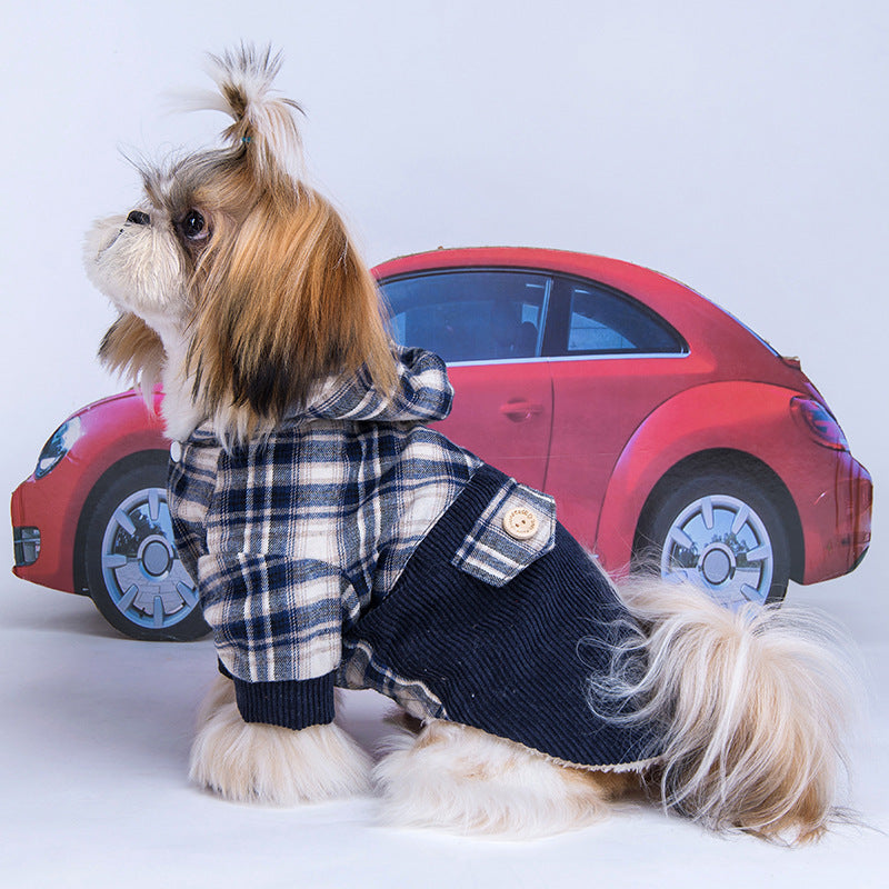 KFX-8841277 Cozy Cotton Cashmere Coat for Small Dogs - Teddy VIP Pomeranian Style