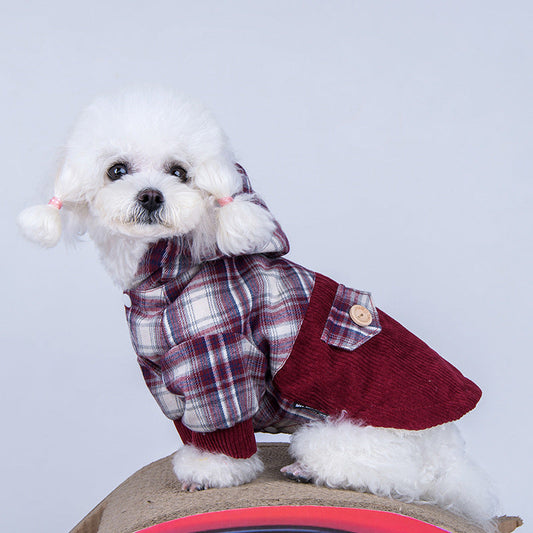 KFX-8841277 Cozy Cotton Cashmere Coat for Small Dogs - Teddy VIP Pomeranian Style