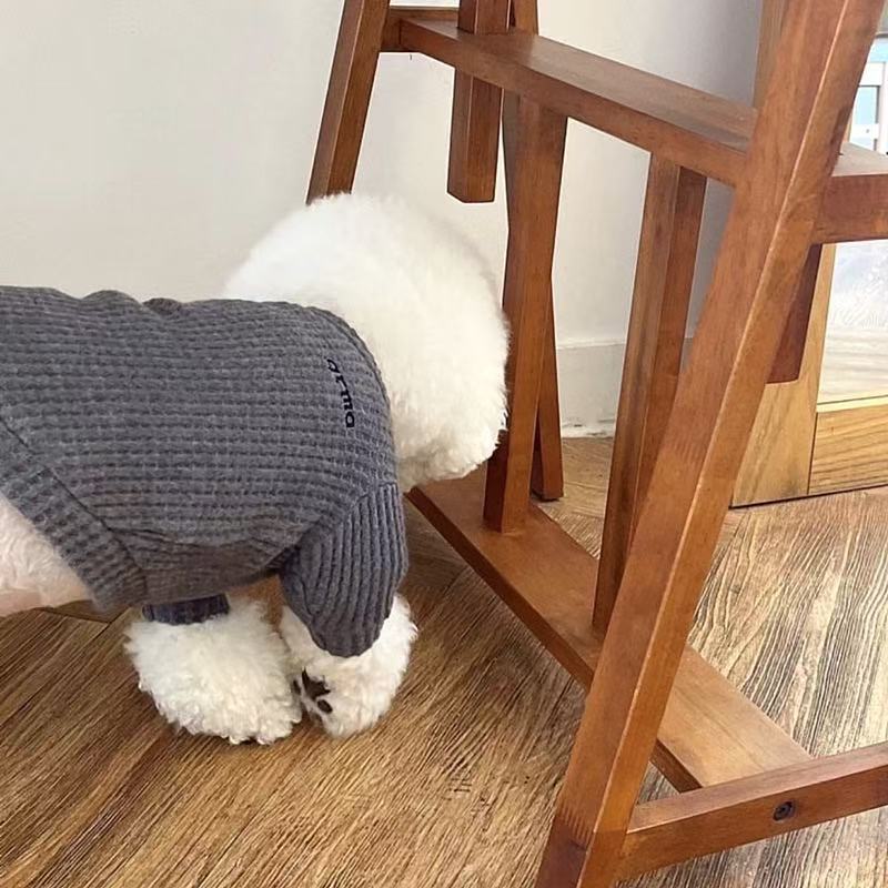 KFX-8841405 Corn Plaid Sweaters for Pets - Cute Casual Clothing in Pink, Dark Blue, Beige, and Gray, Sizes XS-XXL