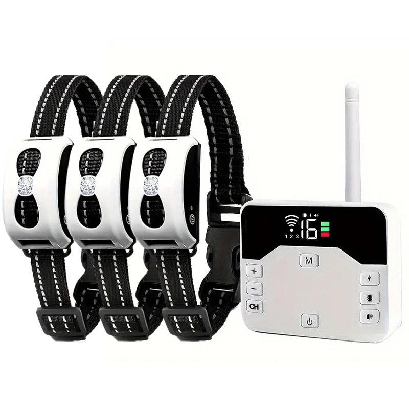 KFX-8845885 Rechargeable Waterproof Electronic Dog Trainer with Remote Control and Bark Stopper