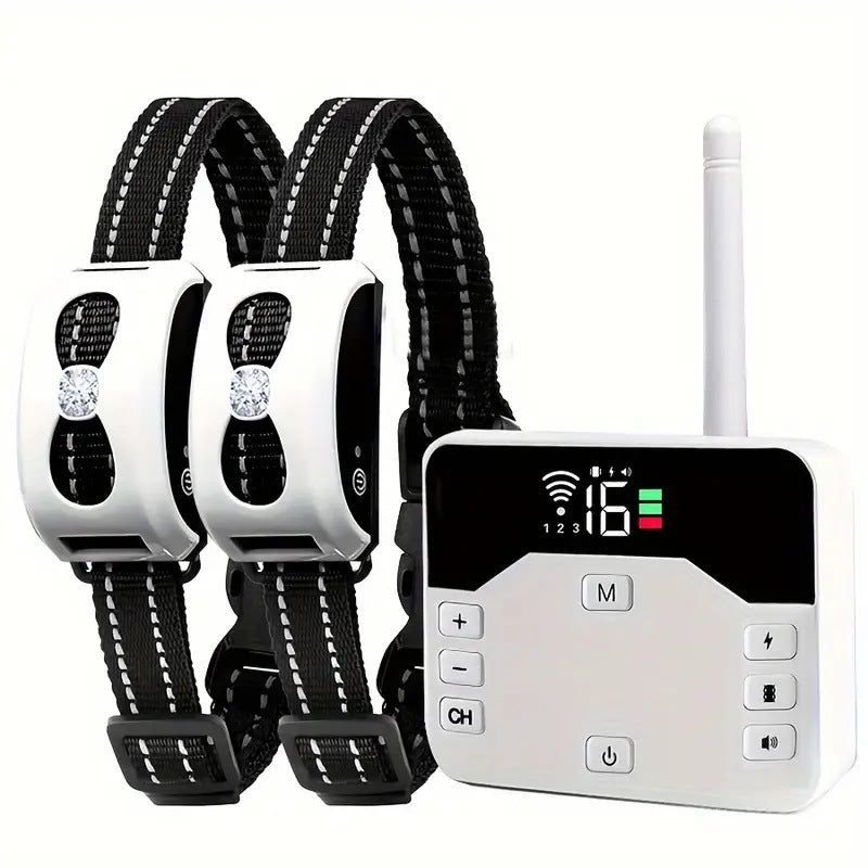 KFX-8845885 Rechargeable Waterproof Electronic Dog Trainer with Remote Control and Bark Stopper