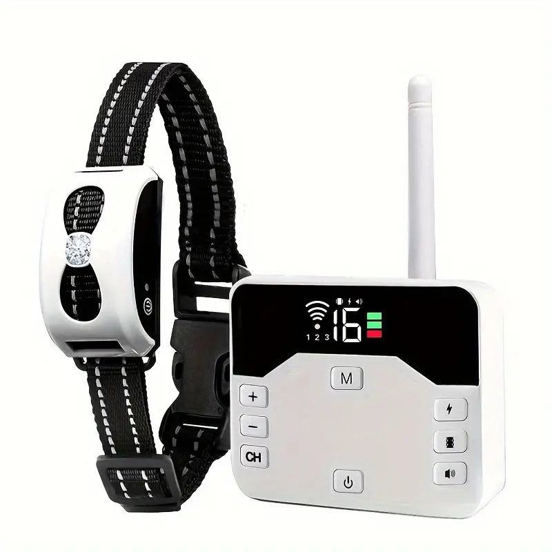 KFX-8845885 Rechargeable Waterproof Electronic Dog Trainer with Remote Control and Bark Stopper
