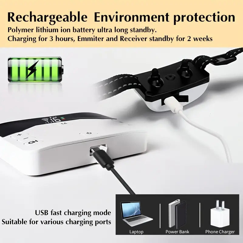 KFX-8845885 Rechargeable Waterproof Electronic Dog Trainer with Remote Control and Bark Stopper