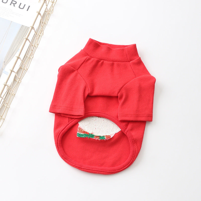 KFX-8847677 Cozy Cotton Puppy Sweater for Autumn and Winter – Available in Red and Green, Sizes XS-3XL