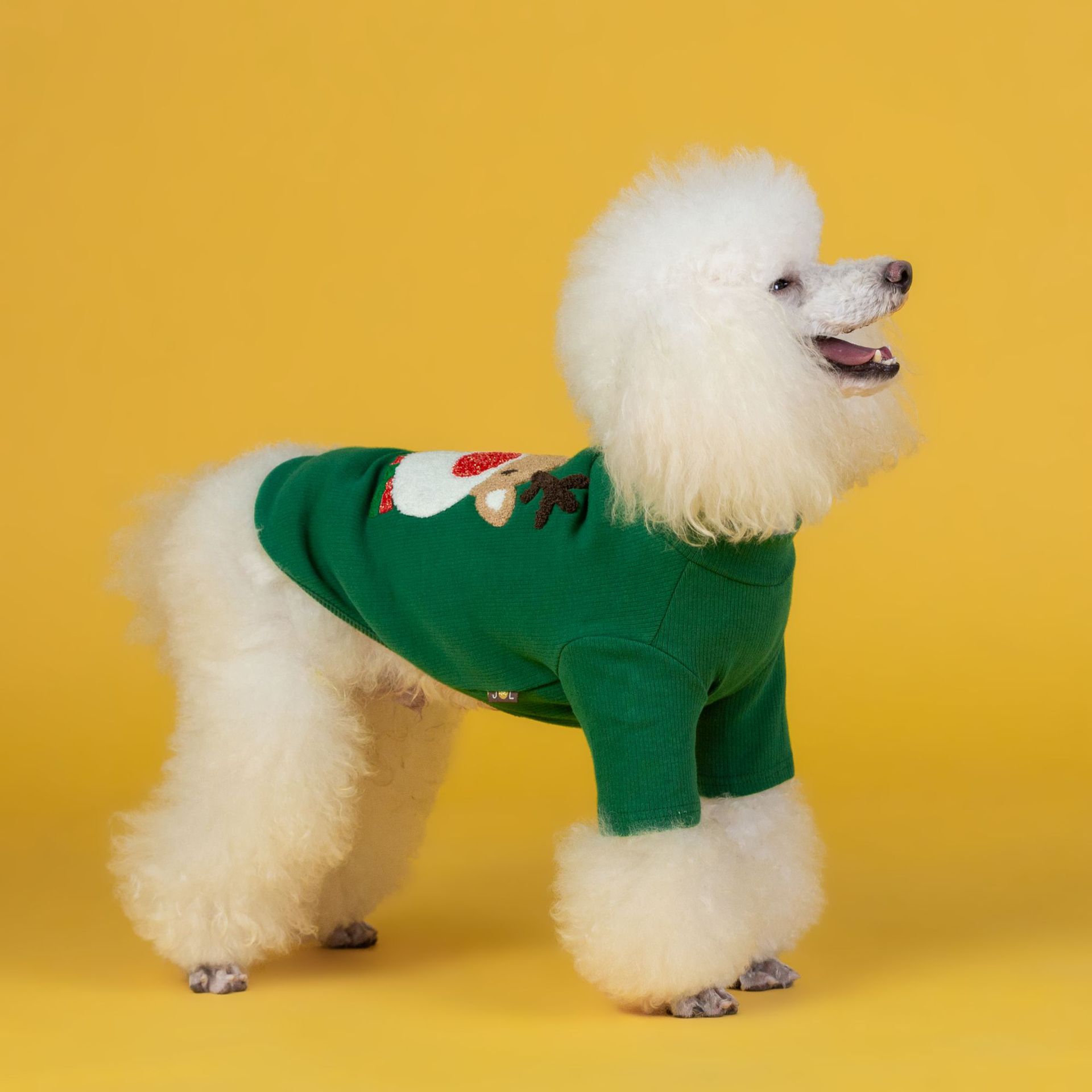 KFX-8847677 Cozy Cotton Puppy Sweater for Autumn and Winter – Available in Red and Green, Sizes XS-3XL