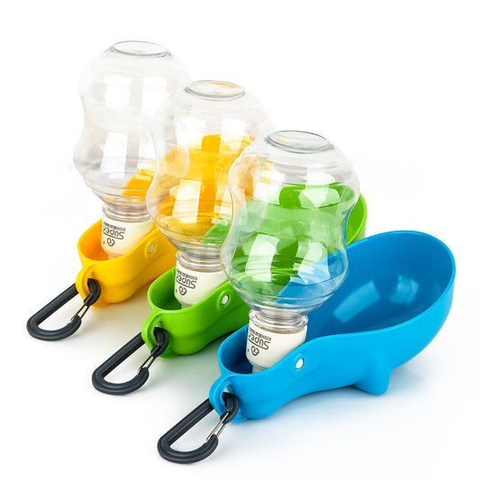 KFX-8848445 Portable Pet Water Bottle with Removable Top for Dogs and Cats - 250ML Capacity