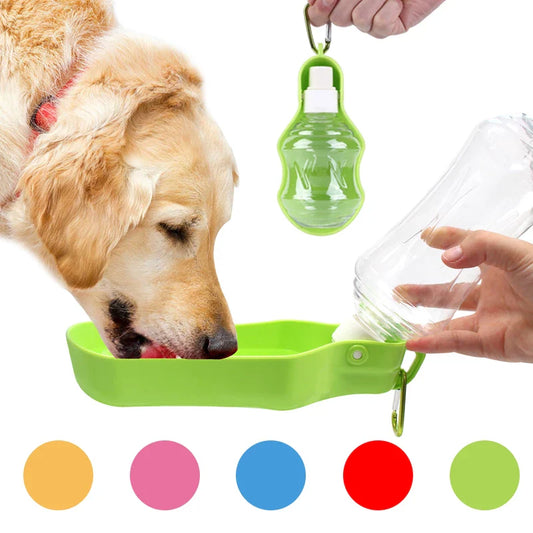 KFX-8848445 Portable Pet Water Bottle with Removable Top for Dogs and Cats - 250ML Capacity