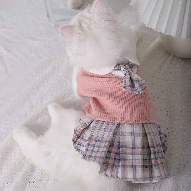 KFX-8849981 Charming Princess Style Dress for Female Pets - Available in Pink and Green