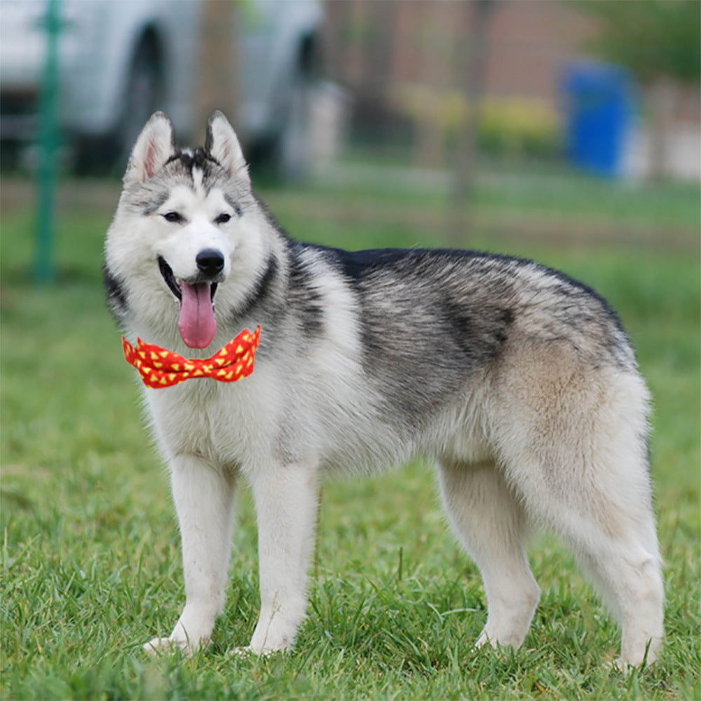 KFX-8850365 Large Christmas Dog Collar with Bow in Multiple Sizes - Polyester Material