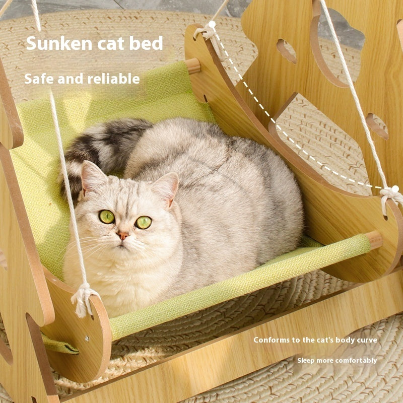 KFX-8851645 Lounge Chair Cat Bed with Hanging Design for Comfort and Play