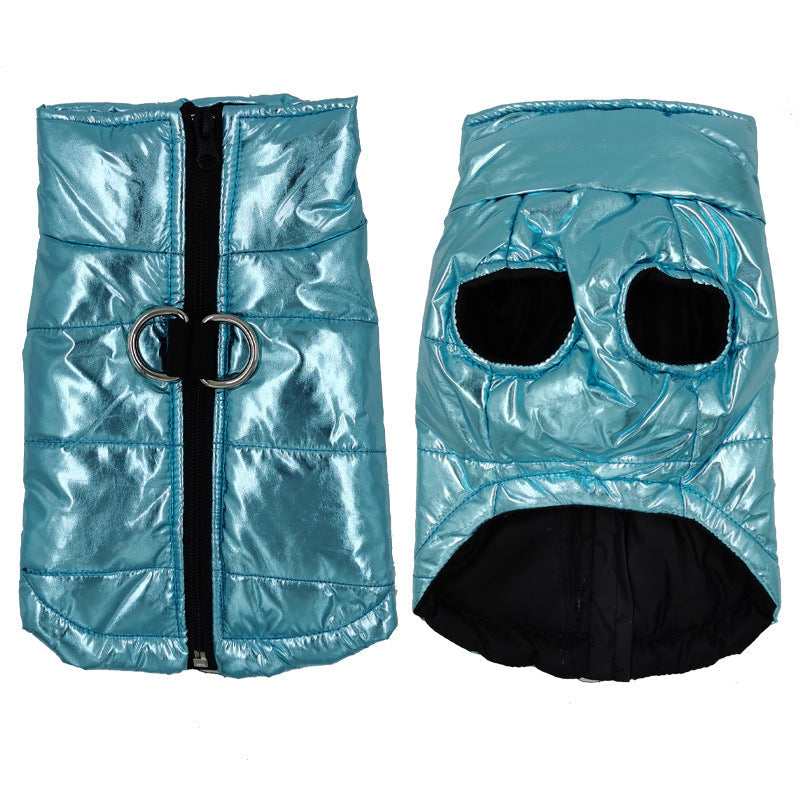 KFX-8852541 Glossy Cotton Pet Vest Jacket for Dogs - Available in Bright Colors and Various Sizes
