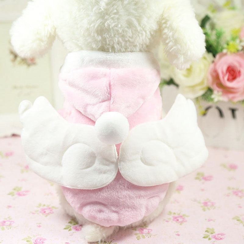 KFX-8852797 Cozy Coral Fleece Angel Wings Ball Flannel Coat for All Genders