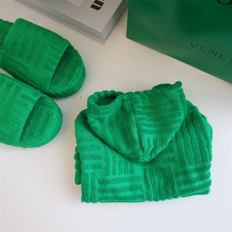 KFX-8853437 Green Terry Cloth Christmas Dog Apparel - Simple and Stylish Holiday Outfit