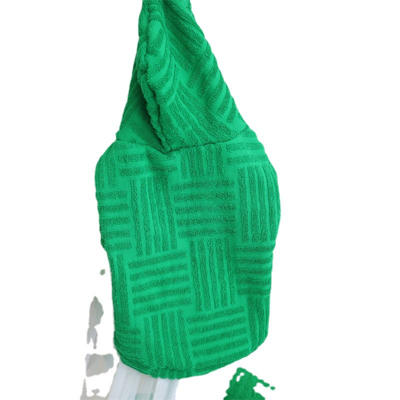 KFX-8853437 Green Terry Cloth Christmas Dog Apparel - Simple and Stylish Holiday Outfit