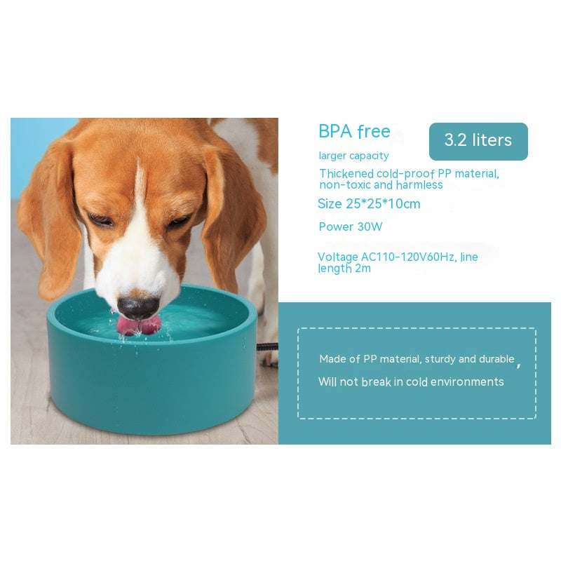 KFX-8854333 Pet Heating Bowl - Non-Slip Anti-Fall Design, 3L Capacity, Available in Multiple Colors
