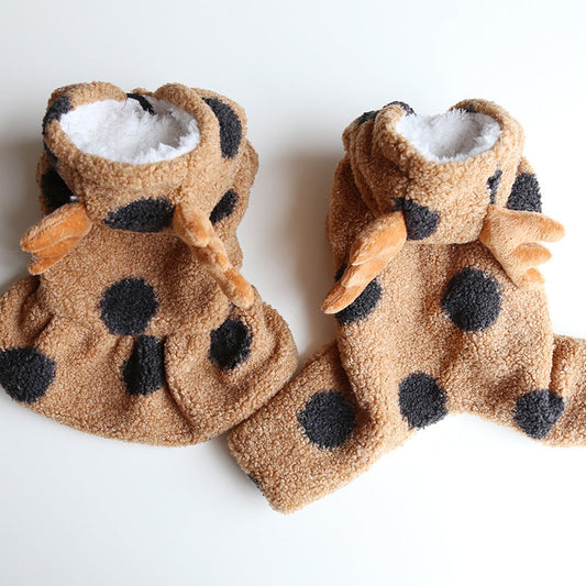 KFX-8854717 Polka Dot Elk Design Pet Clothing for Cats and Dogs in Multiple Sizes