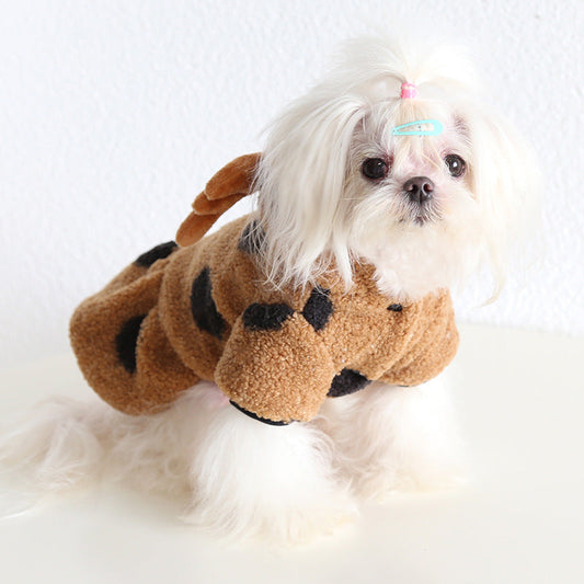 KFX-8854717 Polka Dot Elk Design Pet Clothing for Cats and Dogs in Multiple Sizes