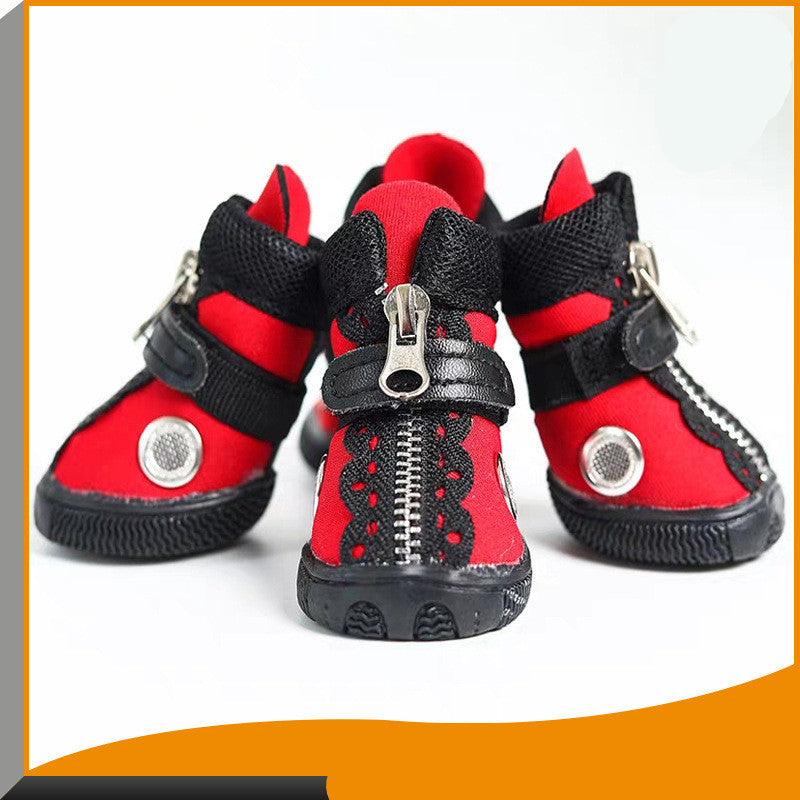 KFX-8854973 Stylish Casual Pet Shoes with Warm Wetsuit Fabric in Orange Yellow