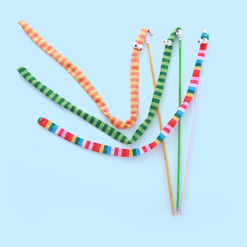 KFX-8855613 Interactive Plush Cat Teaser Wand with Colorful Design for Fun Playtime