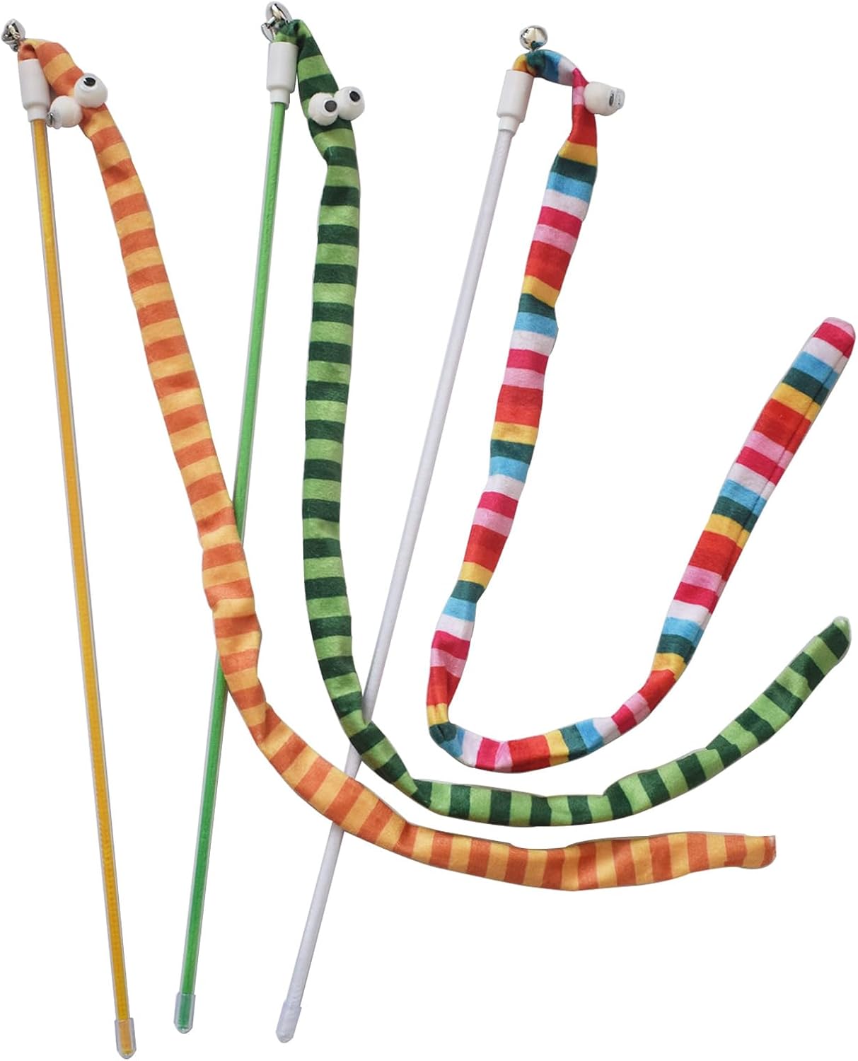 KFX-8855613 Interactive Plush Cat Teaser Wand with Colorful Design for Fun Playtime