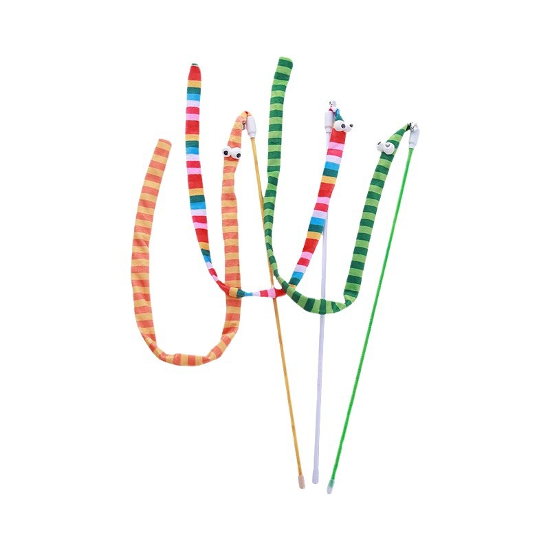 KFX-8855613 Interactive Plush Cat Teaser Wand with Colorful Design for Fun Playtime