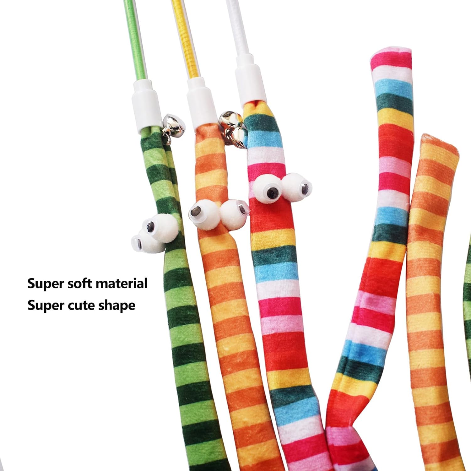 KFX-8855613 Interactive Plush Cat Teaser Wand with Colorful Design for Fun Playtime