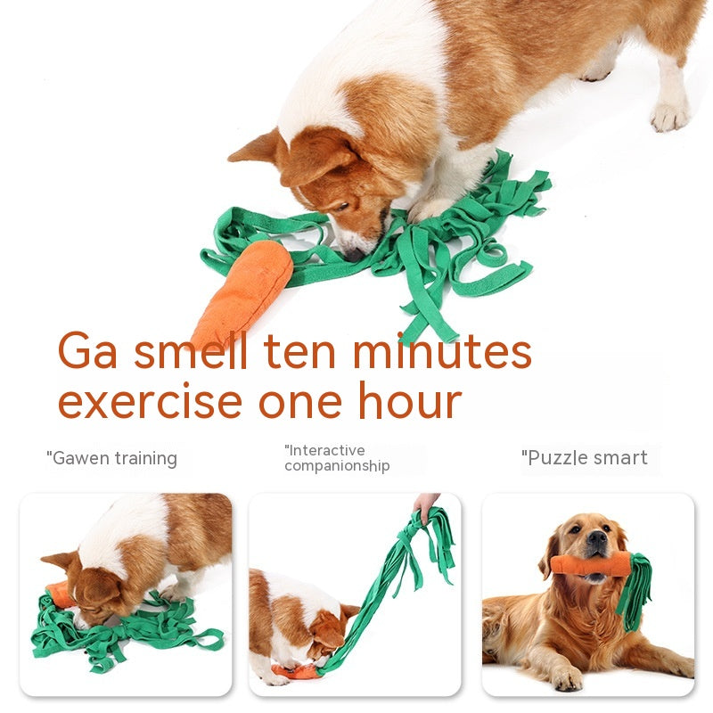 KFX-8858941 Durable Orange Polyester Dog Toy Vegetable Carrot - Fun Playtime Accessory