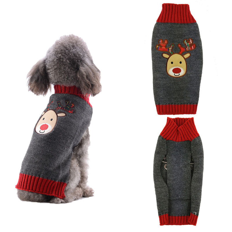 KFX-8861885 Christmas Pompom Sweater for Small Dogs - Cozy Acrylic Design