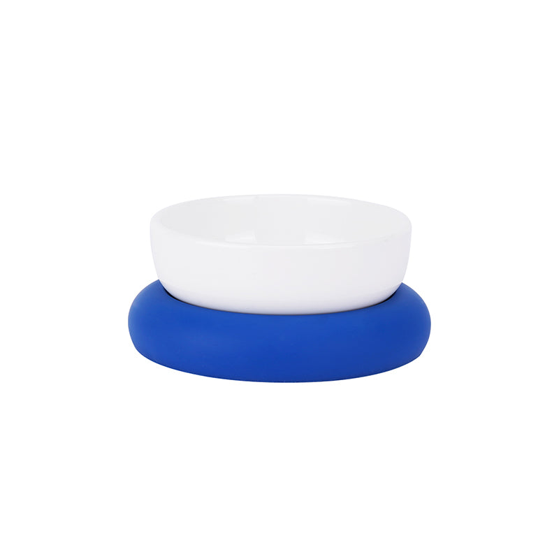 KFX-8864061 Ceramic and Silicone Pet Bowl for Cats - Fun and Colorful Food & Water Dish