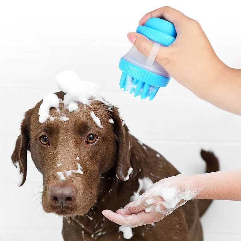 KFX-8865469 Silicone Pet Bathing Brush with Massage Function and 125ml Capacity