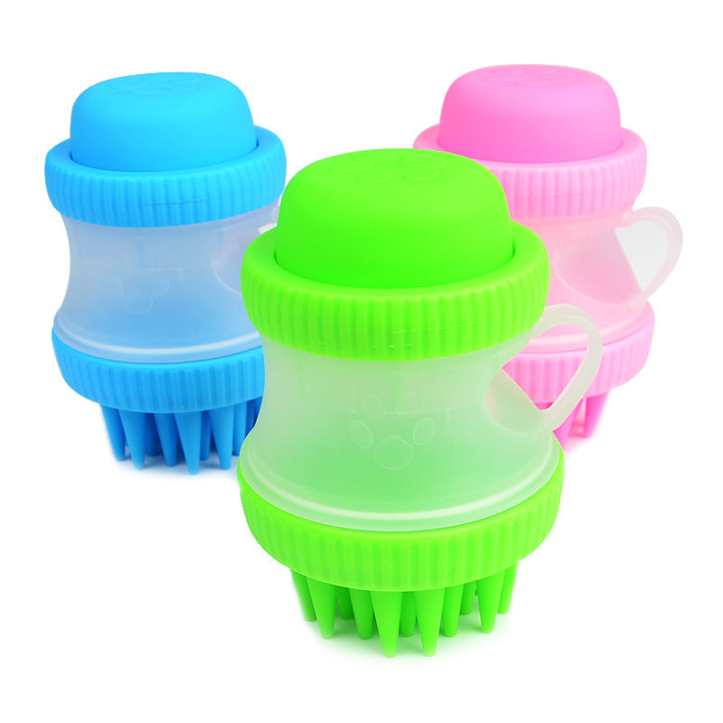 KFX-8865469 Silicone Pet Bathing Brush with Massage Function and 125ml Capacity