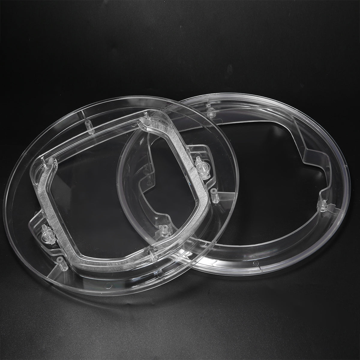 KFX-8867133 Transparent Plastic Cat and Puppy Door with Rotary Switch and 4 Locking Channels - Indoor Use