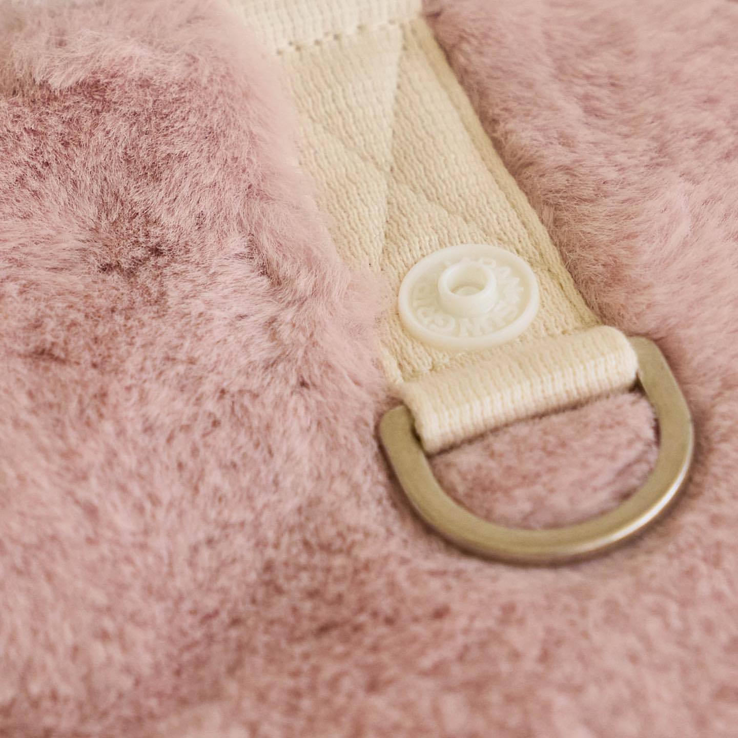 KFX-8869309 Cozy Polyester Dog and Cat Coat in Light Pink and Light Brown Sizes XS-XL