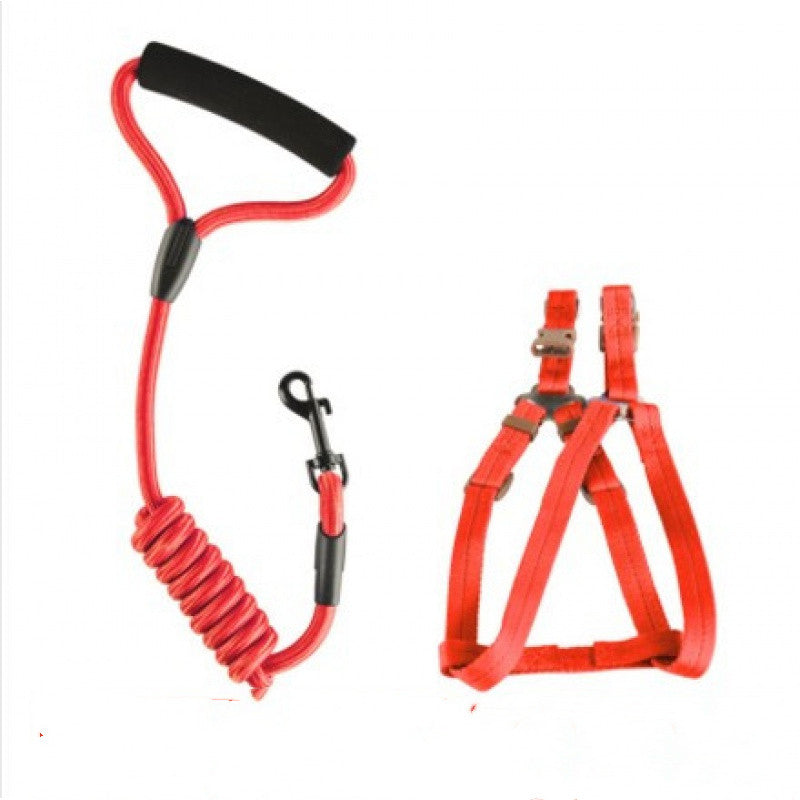 KFX-8869437 Adjustable Dog Leash and Chest Strap - Suitable for Medium to Large Breeds