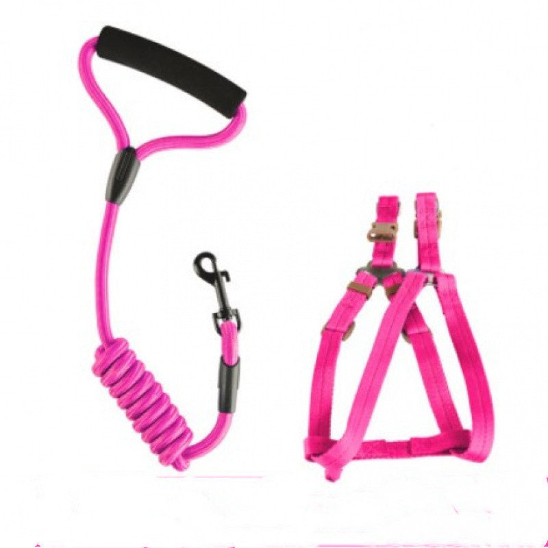 KFX-8869437 Adjustable Dog Leash and Chest Strap - Suitable for Medium to Large Breeds