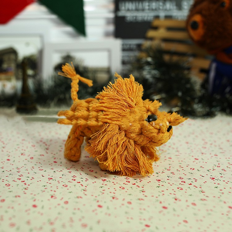 KFX-8870461 Cotton Rope Animal Chew Toy for Dogs - Giraffe, Hippo, Elephant, Duck, Bear, Tiger, Turtle, Alligator, Lion, Squirrel, Octopus, Dinosaur