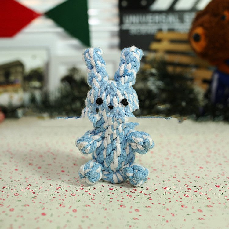 KFX-8870461 Cotton Rope Animal Chew Toy for Dogs - Giraffe, Hippo, Elephant, Duck, Bear, Tiger, Turtle, Alligator, Lion, Squirrel, Octopus, Dinosaur