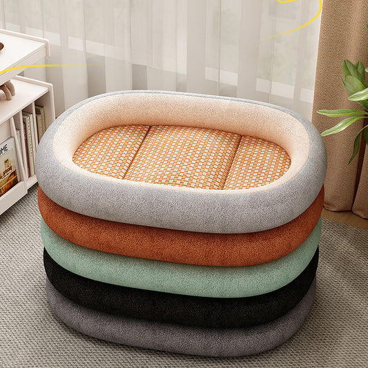 KFX-8871485 Pet Supplies Summer Cool Nest Removable and Washable Cotton Pet Bed
