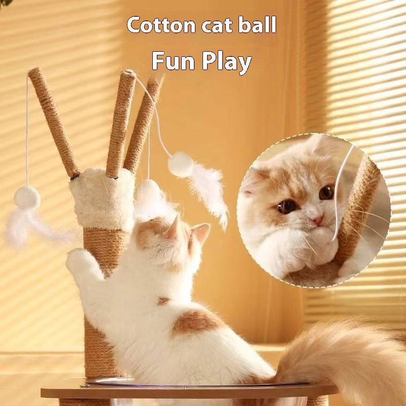 KFX-8873661 Luxury Wooden Cat Climbing Frame with Integrated Space Capsule Design